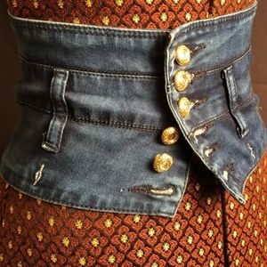 OOAK Salvaje Evolution denim corset belt